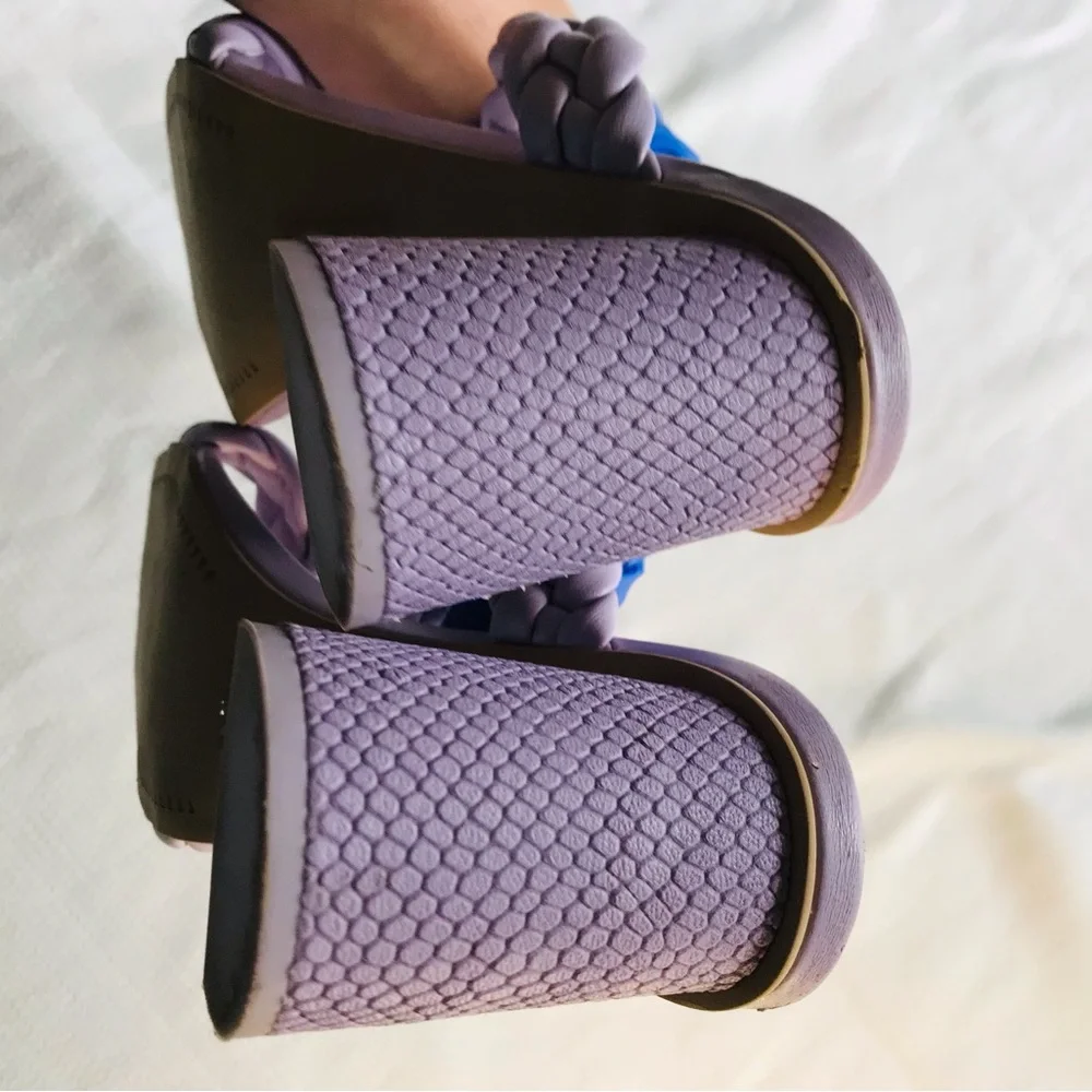 Dolce vita Braided Strap Block Heel Sandals -‎ Purple